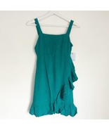 NWT O&#39;Neill Colinda Mini Tank Ruffle Dress Women’s XS Tidepool Green Blue - $34.27 CAD