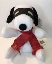 Irwin Toy SNOOPY The Flying Ace Beanie Plush 6&quot;  Stuffed Animal United Feature - £11.94 GBP