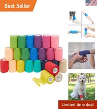 24 Rolls Colorful Self Adhesive Bandage Wrap 3 Inch x 5 Yards - Cohesive... - $48.25