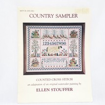 Country Sampler Pattern Cross Stitch Leaflet Kept in Stitches Ellen Stouffer - £11.67 GBP