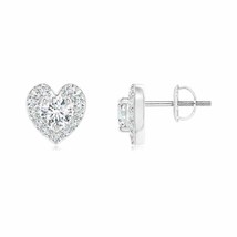 ANGARA Heart Shape Diamond Stud Earrings, in 14K Gold (Grade-GVS2, 0.31ctw) - £723.18 GBP