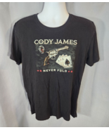 Cody James Men&#39;s Guns &amp; Spades Graphic Never Fold T-Shirt Size Large Black - $12.16