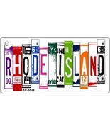 Rhode Island License Plate Art Metal Novelty Key Chain - £9.54 GBP