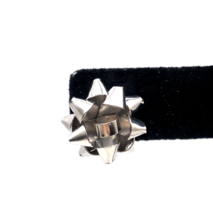 Single Earring Gift Bow Silver Metal Post Pierced 1/2&quot; Christmas - £3.99 GBP