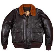 Men&#39;s G-1 Flight Jacket Aviator Distressed Real Cowhide Leather Bomber Jacket GD - £83.92 GBP