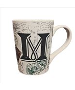 Par Avion Post Card Postage M Script Coffee Mug Cup 12oz - $181.65 MXN