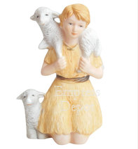 Vintage HOMCO Shepherd With Sheep Figurine 5599 Replacement for Manger Nativity - £16.45 GBP