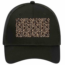 Leopard Print Novelty Black Mesh License Plate Hat - £22.98 GBP