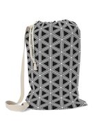 Black and White Geometric Triangles Laundry Bag - $46.00