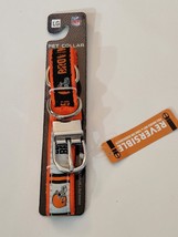 Pets First Large Reversible NFL Dog Collar Cleveland Browns 1&quot;W X 30&quot;L - £10.89 GBP