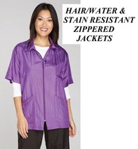 Purple GROOMER STYLIST BARBER JACKET Coat Hair Water Soil Stain Resistan... - $37.99