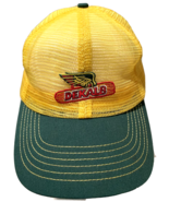 Vintage Dekalb Hat Mesh Trucker Cap K Products Snapback Yellow Green Far... - £34.83 GBP