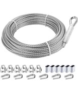 3 16 Stainless Steel Cable 25ft Wire Rope 7X 19 Strands 3700lbs Breaking... - £53.59 GBP