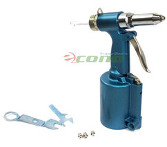 Air Hydraulic Riveter Rivet Gun + 4 Nosepieces 3/32 ~3/16&quot; 1870lbs Traction Pow - £48.91 GBP