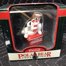 Vintage Coca-Cola POLAR BEAR Ornament (Sitting on Coke Cooler) 1999 NIB - £5.55 GBP