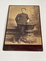 Antique Vintage Cabinet Card Photograph Young Boy Child Ithaca Portrait ... - $365.87 MXN
