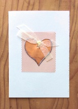 Hammered Copper Heart Greeting Card - £7.07 GBP