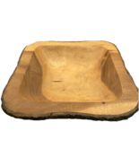 222 Decor Live Edge Wooden Square Bowl 13&#39; NEW - €21,85 EUR
