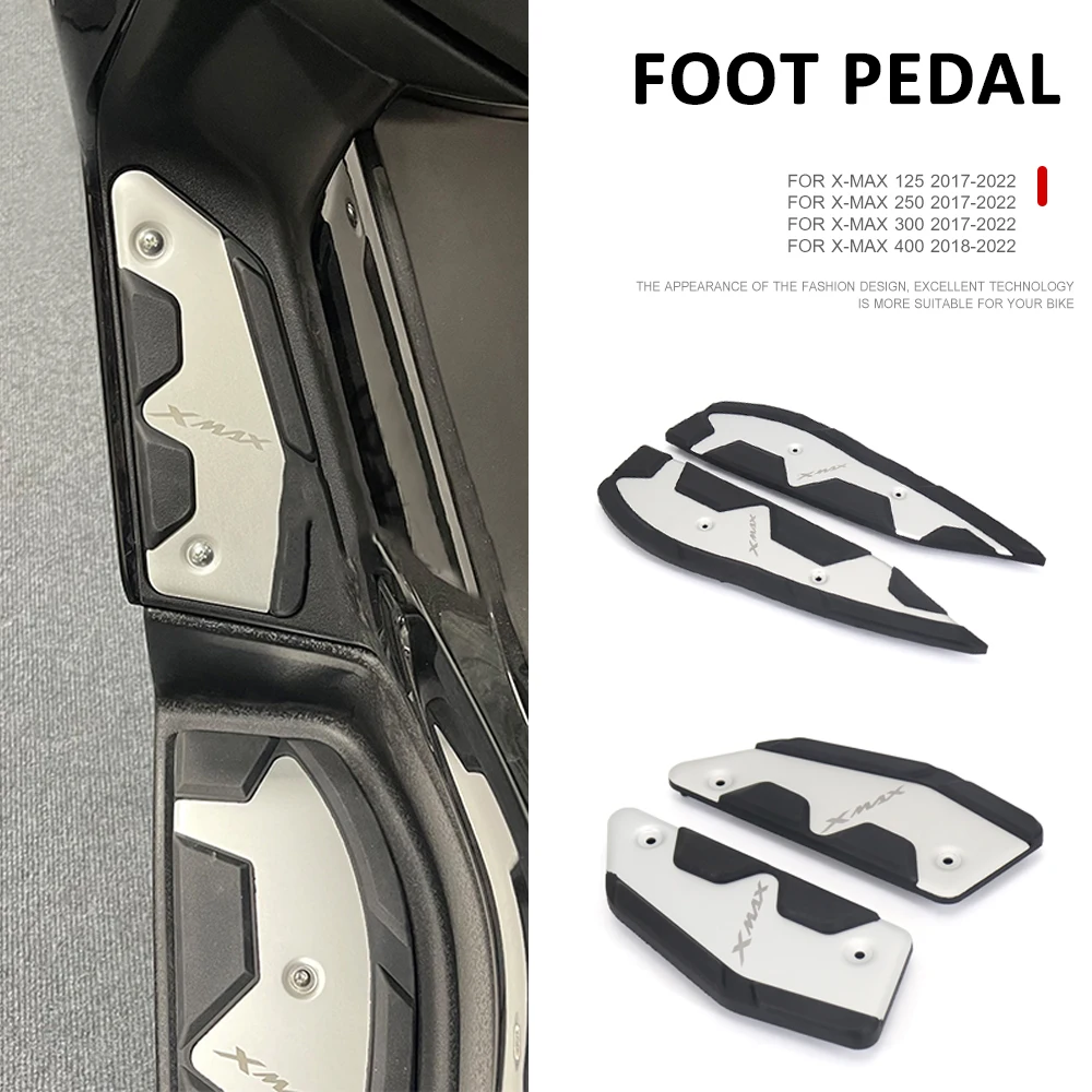 Otorcycle for yamaha xmax 400 300 250 125 pedal non slip foot pad pedal aluminum rubber thumb200