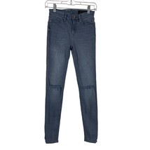 Allsaints Grace Skinny Jeans Womens Sz 26 Blue Washed Distressed Denim 2... - £34.53 GBP