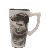 Elvis Presley 2015 Ceramic Travel Mug 16 Oz Black White Design Autograph... - $184.95 MXN