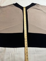 Addison KT2245A Shirt Women Brown & Black V-Neck Blouse Top Size Medium image 13