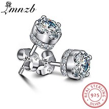 Uxury original 925 silver needle earring clear 5a cz zircon stud earring for women gift thumb200