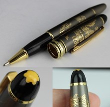 Montblanc Meisterstuck Pen Ballpoint Gold Dragon Inlay Germany Pix - £7,845.60 GBP