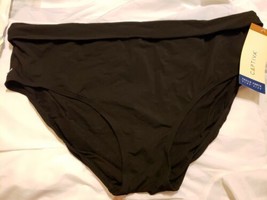 P11 NWT Macy&#39;s Captiva 3X Solid Black Bikini Bottom CLEARANCE SALE MSRP $58 - £18.15 GBP