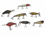 Fishing Lures Lot Of 7 C.C.B Co &amp; Mustang Made In  USA Wooden Vtg - $34.60