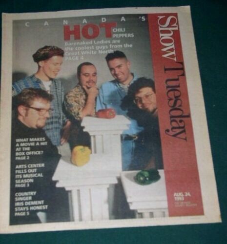 BARENAKED LADIES SHOW NEWSPAPER SUPPLEMENT VINTAGE 1993 - $24.99