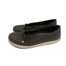 Crocs Womens Size 7 Brown Slip on Flat Shoes Plastic Comfort - £16.72 GBP