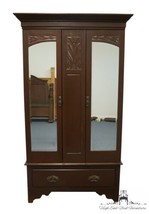 VINTAGE ANTIQUE Country French 44&quot; Mirrored Clothing Wardrobe / Armoire - £438.62 GBP