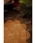 4x6 5x8 Oval Natural Jute Rug Handmade Braided Vintage Area Rug Indian B... - $155.24 CAD