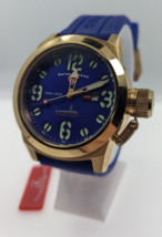 Swiss Legend Submersible Men&#39;s Watch Gold / Blue Oversized AS IS - $58.41