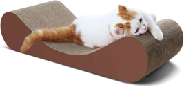 Scratchme Bone Cat Scratcher Cardboard Lounge Bed, Cat Scratching Post, Durable - £33.77 GBP