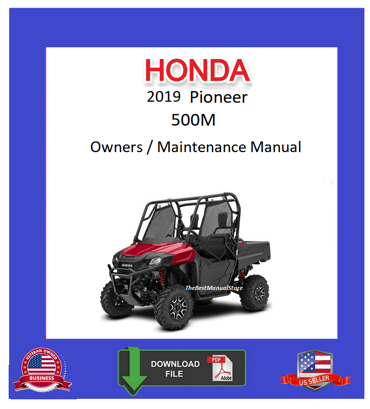 2019 Honda Pioneer 500 SXS Owners / Maintenance Manual - $12.95