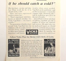 1934 Vicks VapoRub Cold Remedy Advertisement Medical Ephemera  - £15.43 GBP