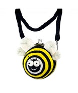 Bumblebee Bee Felted Sheep Wool Critter Clutch Purse 4 x 5&quot; H w/ 48&quot; Strap - £27.69 GBP