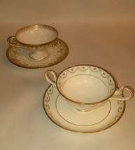Antique Marshall Field&#39;s Cup and Saucer Set of 2 Patterns Bone China - £77.66 GBP