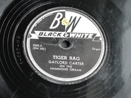 Gaylord Carter-Black&amp;White Records3000 10&quot;- 78-rpm. RARE!!! - £20.12 GBP