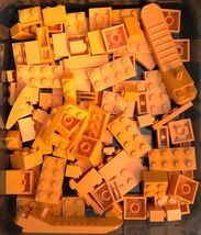 Lego 100 piece Orange Lego lot full of bricks, blocks Variety of Sizes L... - $12.95