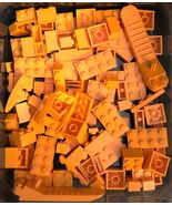 Lego 100 piece Orange Lego lot full of bricks, blocks Variety of Sizes L... - $238.26 MXN