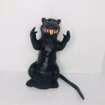 Vintage Halloween 13” Rubber Standing Black Rat Scary Prop Decor Figure Horror - £39.82 GBP