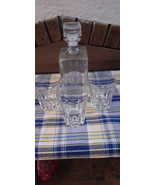 Union Square Whisky Decanter With 3 Double Glasses, Made In Italy - £9.50 GBP