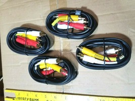 Qty-4 36&quot;  3-RCA Red White Yellow Composite Video Stereo Audio AV Cable ... - $13.53