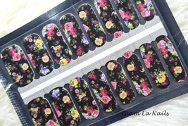 Flowers Nail Wraps/ Nail Strips/ Nail Stickers/ full nail wrap/ stick on nails/  - £2.97 GBP
