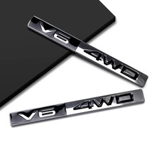 DSYCAR 1Pcs  V6 4WD 3D Car Sticker Decal Head Car Side Fender Rear Trunk Emblem  - £49.14 GBP