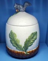1980&#39;s Squirrel On Acorn Nut Container / Cookie Jar Hand Painted Vintage... - $26.99