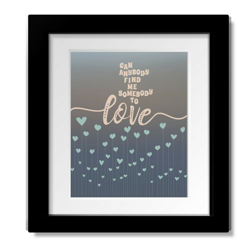 Somebody to Love by Queen - Song Lyric Music Quote Art - Print, Canvas o... - $18.81+